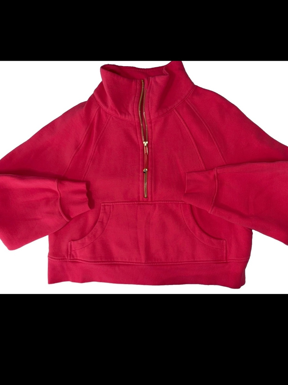 EUC LULULEMON MEDIUM/LARGE SCUBA 1/2 ZIP PULLOVER SAKURA PINK W/ GOLD ZIPPER